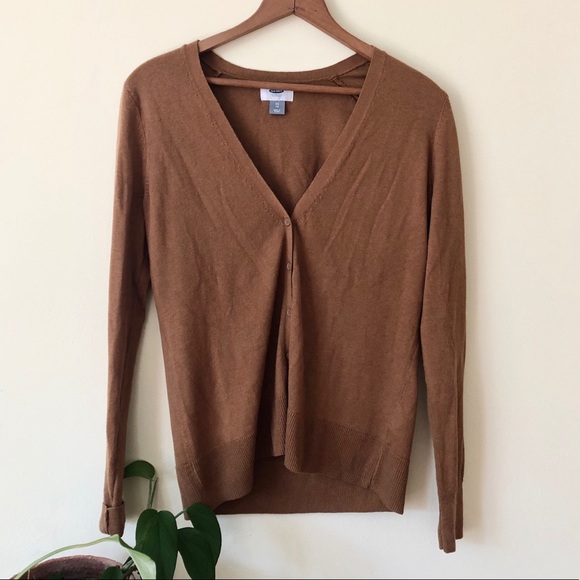 old navy camel cardigan
